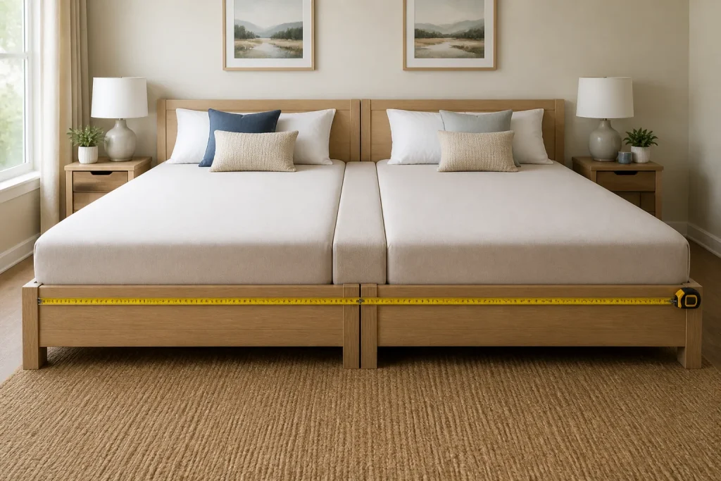 Pushing Two Queen Beds Together: Size, Sheets, and Gaps article image