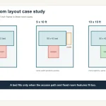 Three small-bedroom bunk bed layout case studies for 8 by 10, 9 by 10, and 10 by 10 rooms