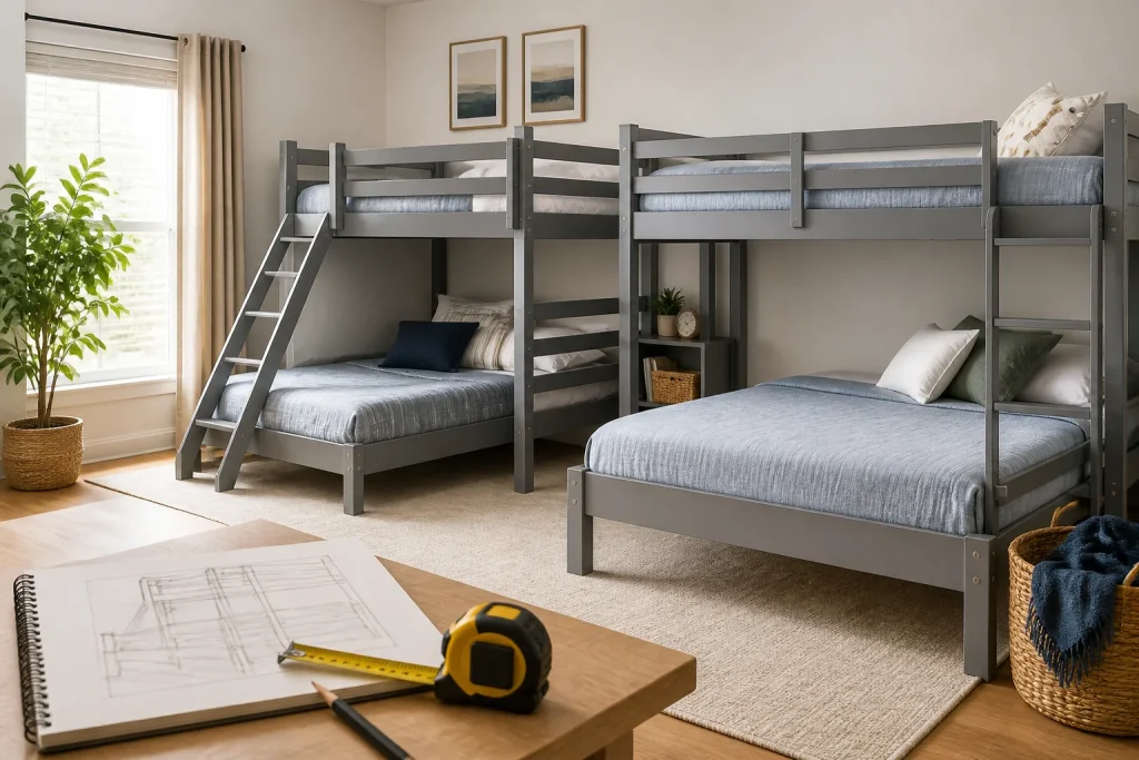 How to Plan Triple Corner Bunk Beds in a Shared Room article image